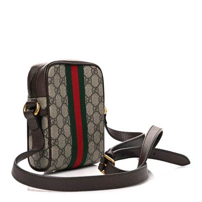 Gucci GG Supreme Monogram Web Mini Ophidia Messenger Brown 2 of 9