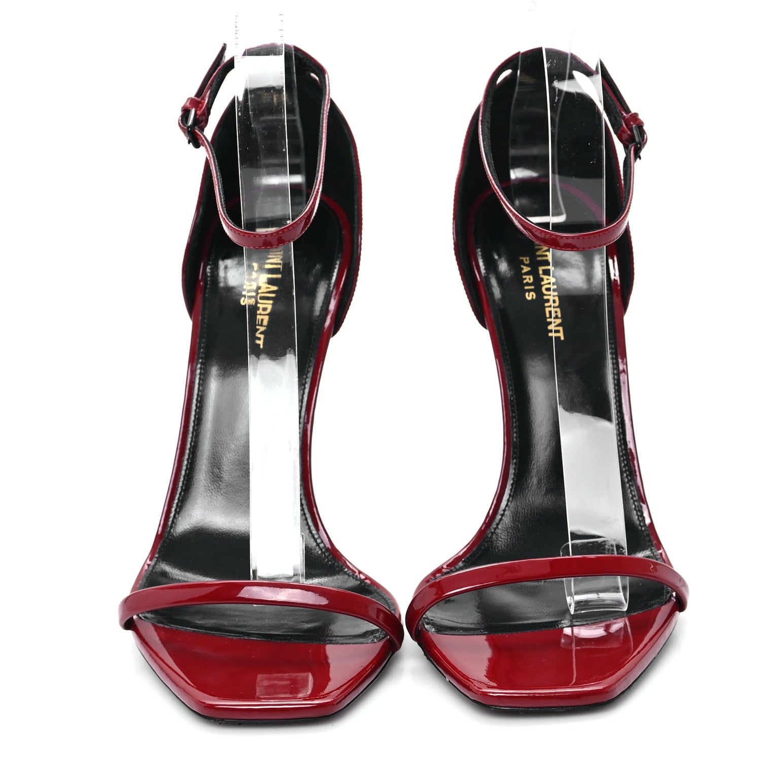 Saint Laurent Patent Calfskin Opyum 110 Sandals 41 Red 3 of 10