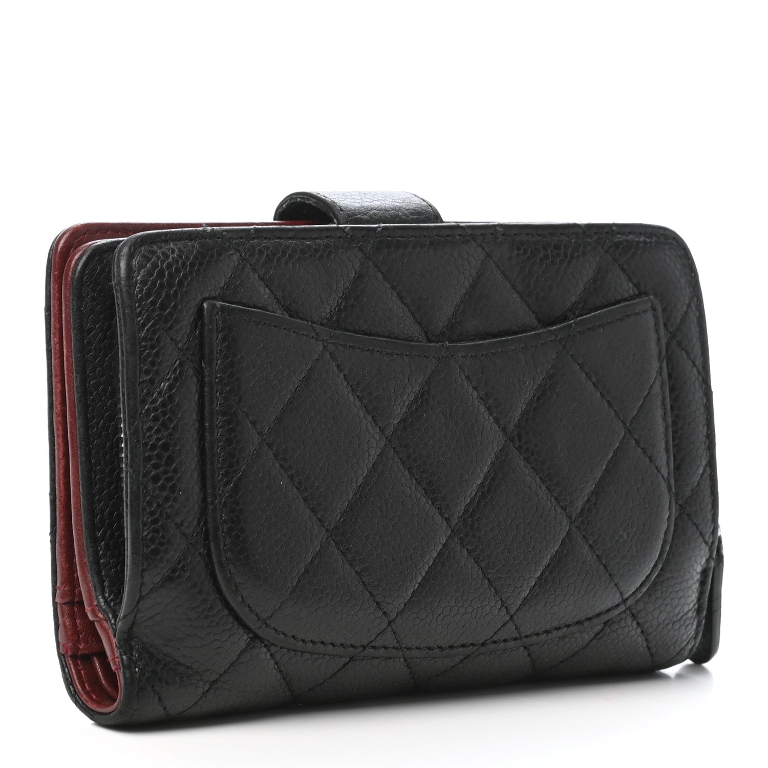 Chanel Caviar Quilted Zipped Pocket Wallet Black 3 of 11