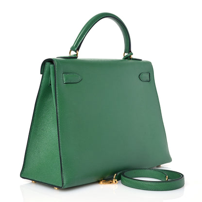 Hermes Courchevel Kelly Sellier 32 Vert Bengale 3 of 14