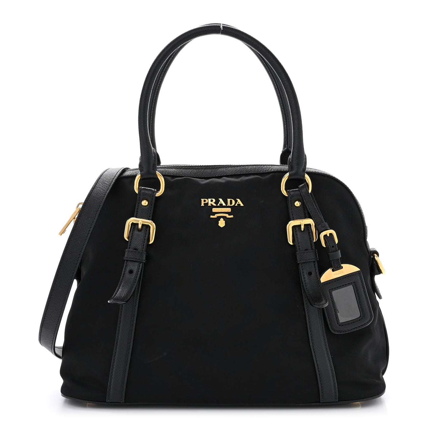 Tessuto Nylon Saffiano Tote Black