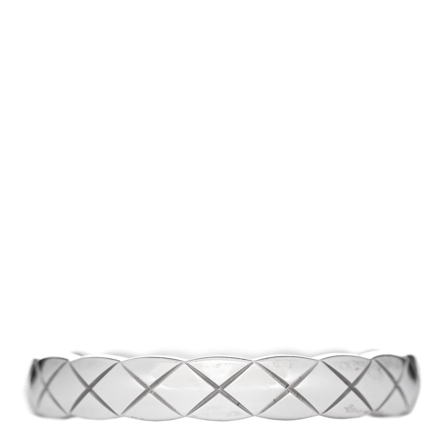 Chanel 18K White Gold Mini Coco Crush Ring 53 6.25 1 of 6