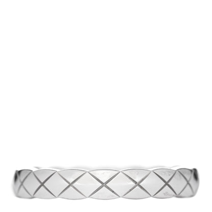 Chanel 18K White Gold Mini Coco Crush Ring 53 6.25 1 of 6