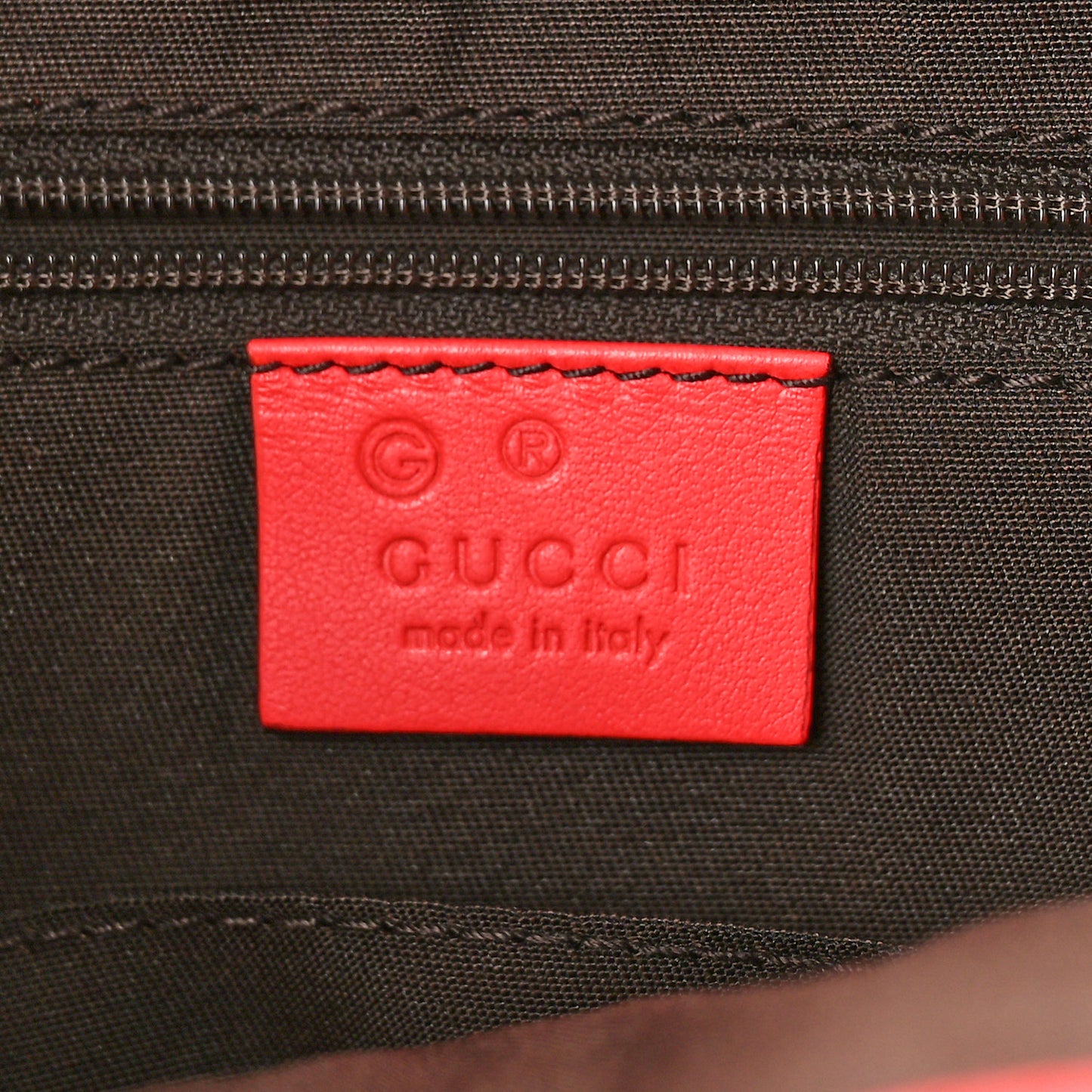 Guccissima Large GG Charm Convertible Dome Satchel Red