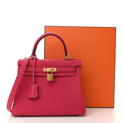 Hermes Togo Kelly Retourne 25 Framboise 11 of 11