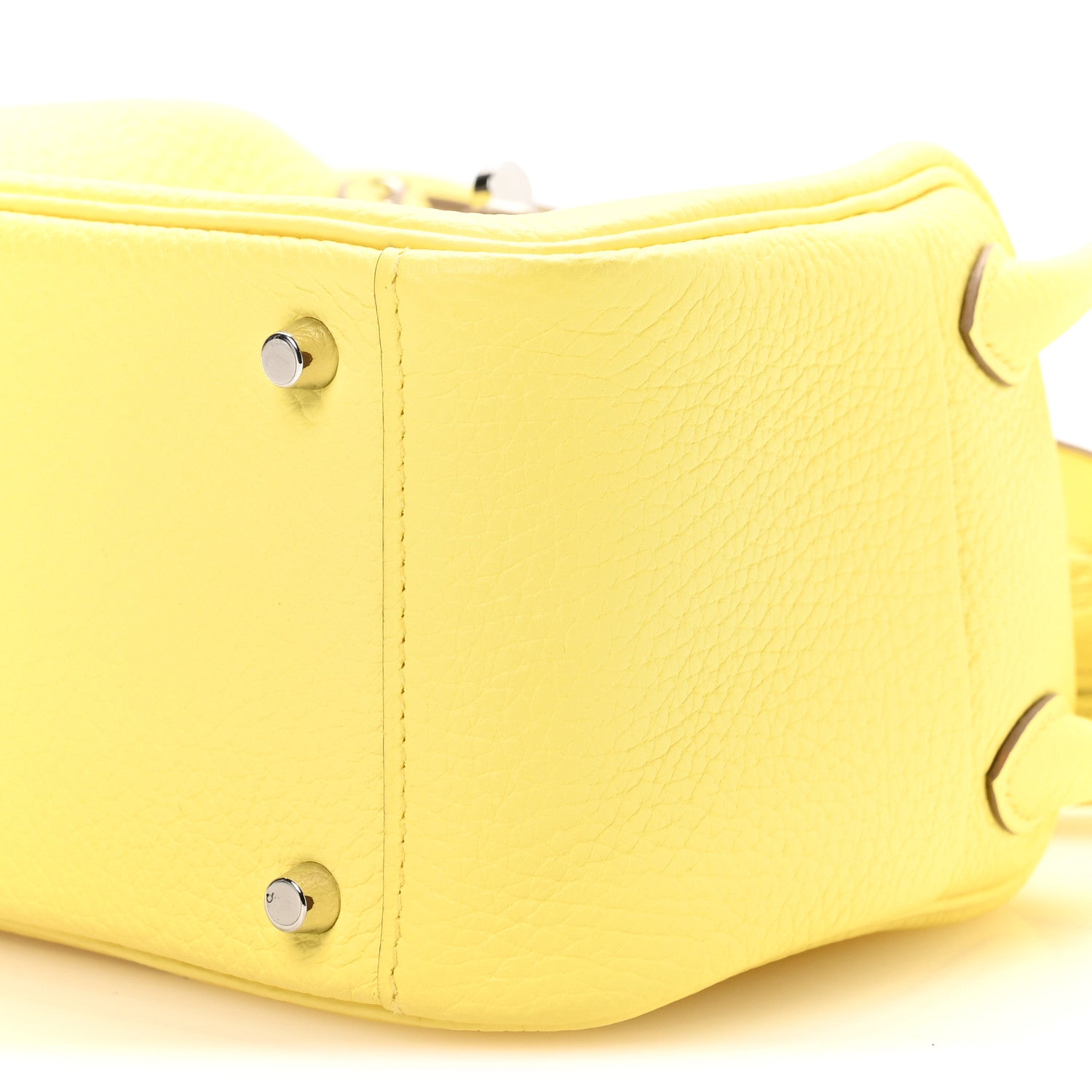 Hermes Taurillon Clemence Mini Lindy 20 Limoncello 10 of 11