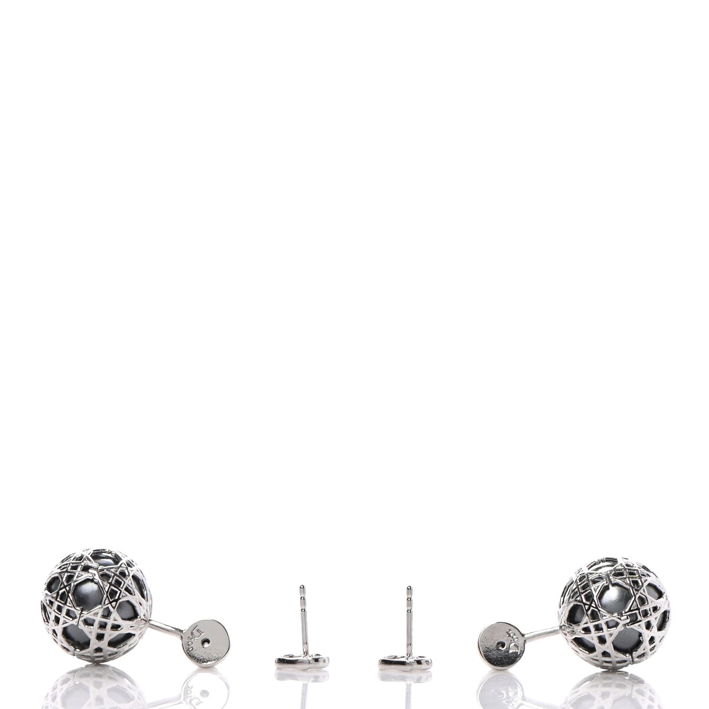 Pearl Secret Cannage Mise En Dior Tribales Earrings Silver