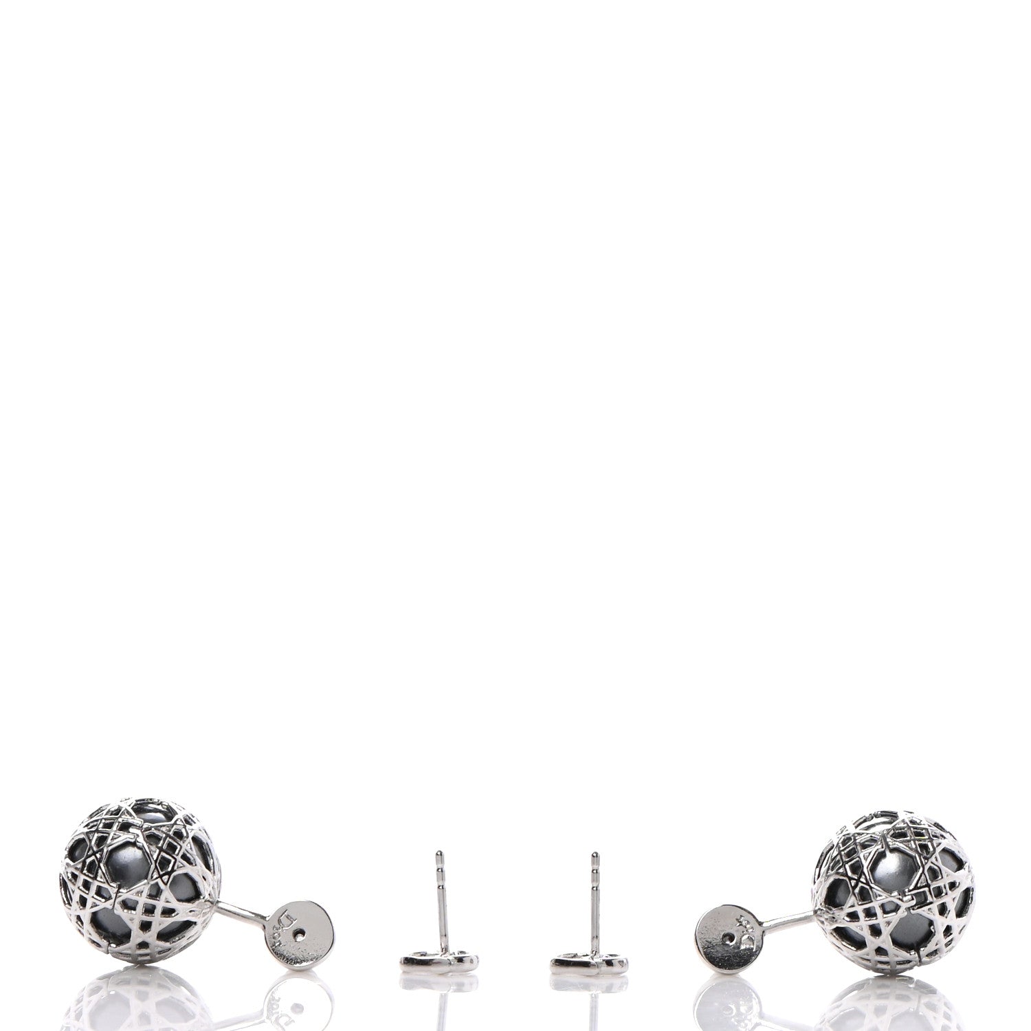 Christian Dior Pearl Secret Cannage Mise En Dior Tribales Earrings Silver 3 of 4