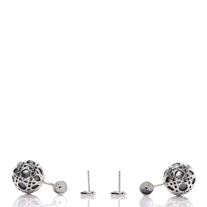 Christian Dior Pearl Secret Cannage Mise En Dior Tribales Earrings Silver 3 of 4