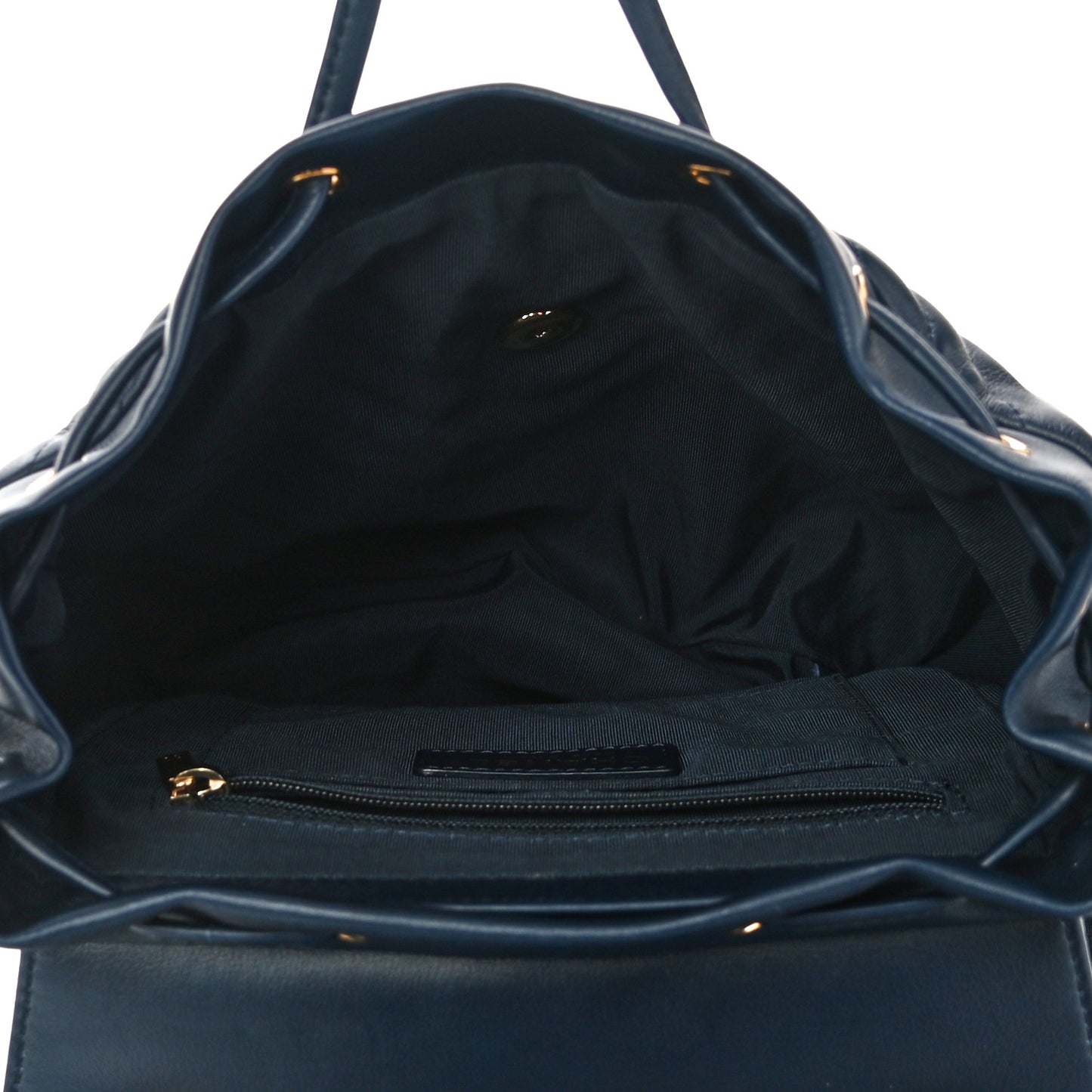 Calfskin Chevron Quilted Small Urban Spirit Backpack Navy