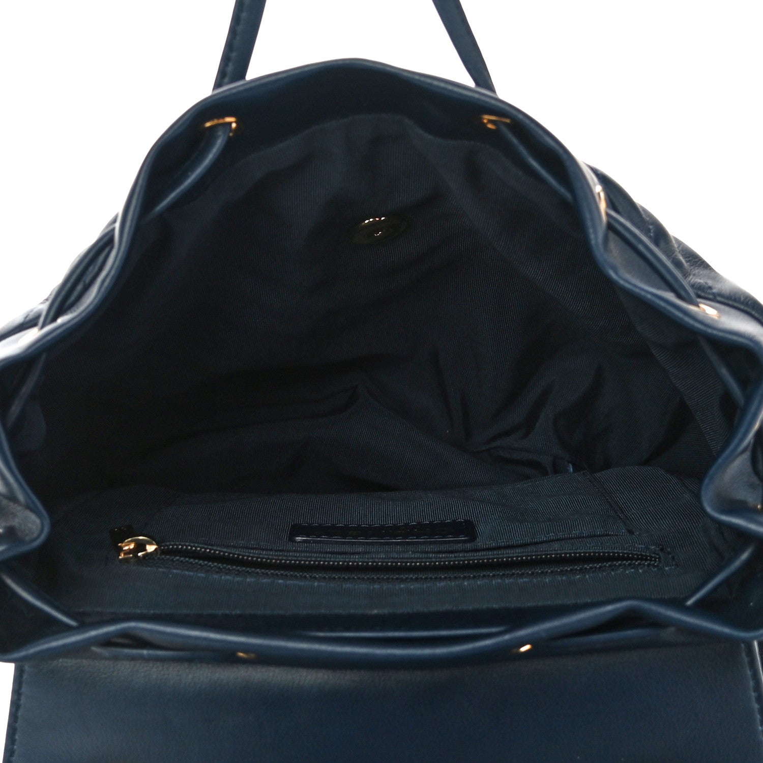 Chanel Calfskin Chevron Quilted Small Urban Spirit Backpack Navy 5 of 12