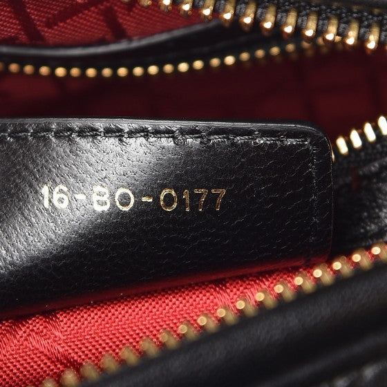Lambskin Cannage Medium Lady Dior Black