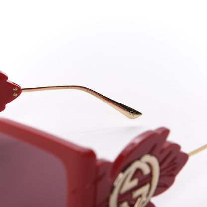 Gucci Acetate Square Frame Wing Sunglasses GG0535S Red 5 of 8