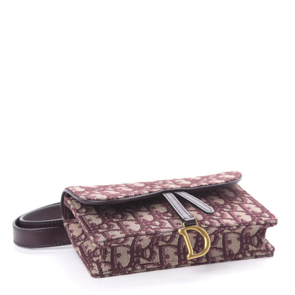 Christian Dior Oblique Saddle Belt Bag Bordeaux 4 of 11