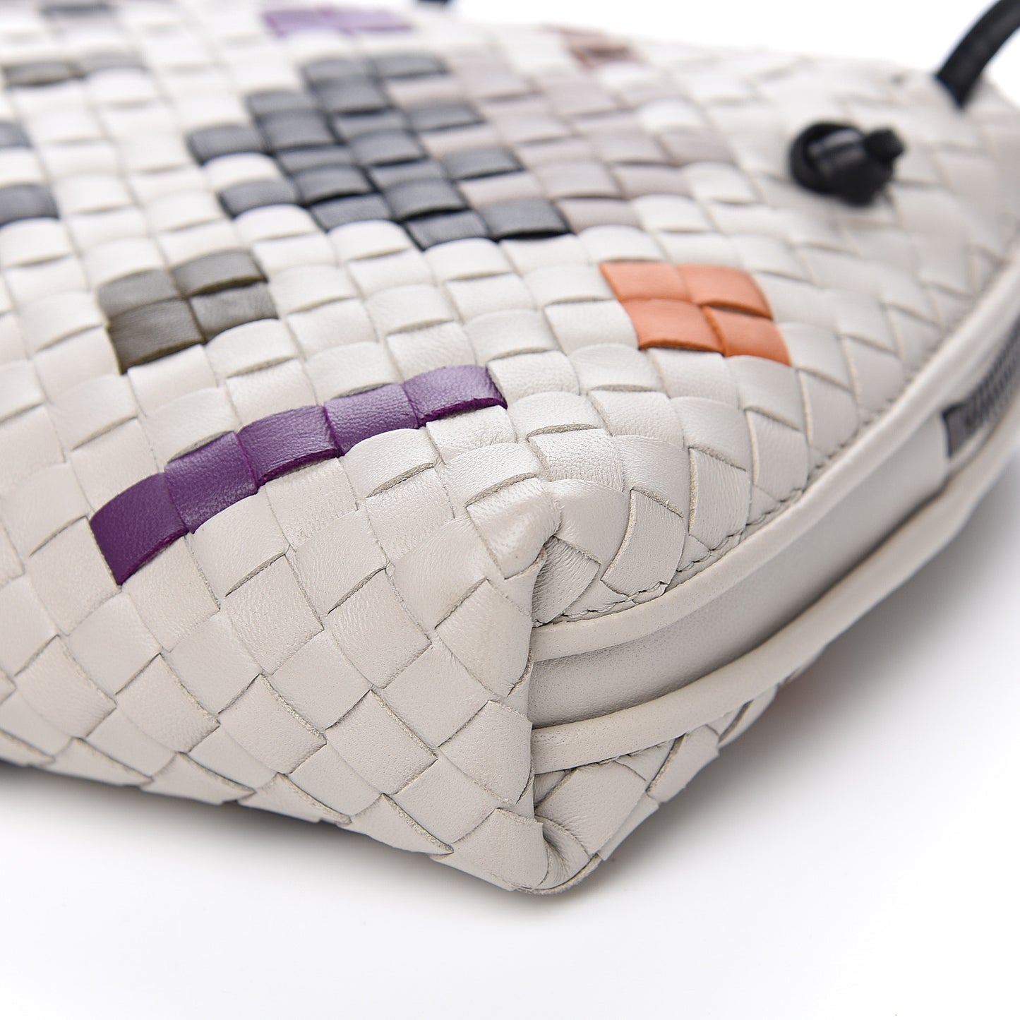 Nappa Intrecciato Nodini Crossbody Messenger Cement Abstract