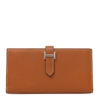 Hermes Epsom Bearn Gusset Wallet Gold 1 of 9