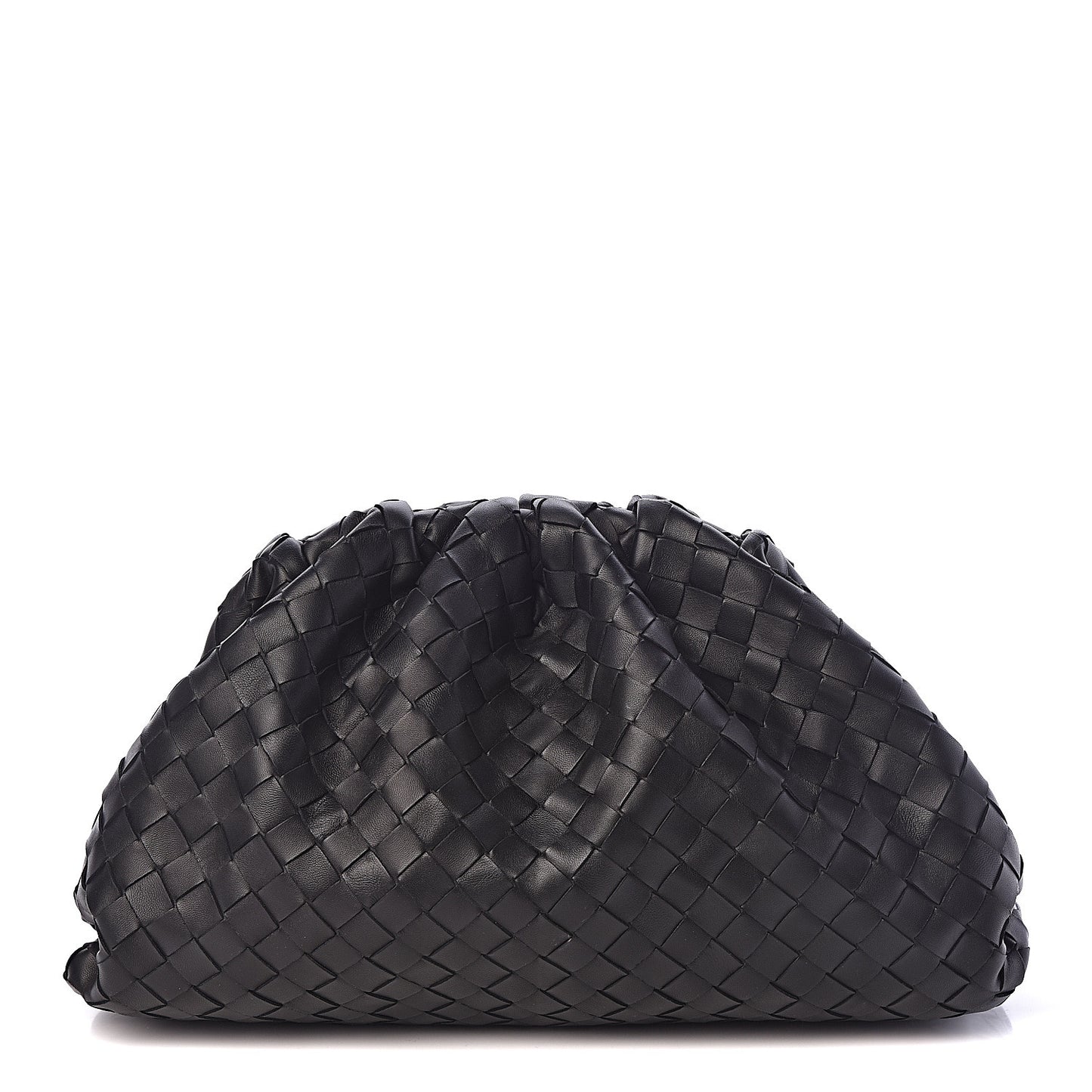 Nappa Maxi Intreccio The Pouch Oversized Clutch Black