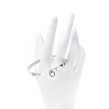 Hermes 18K White Gold PM Collier De Chien Bracelet LG 2 of 6