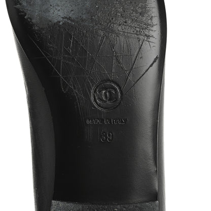 Chanel Lambskin Patent Cap Toe Ballerina Flats 39 Black 8 of 9