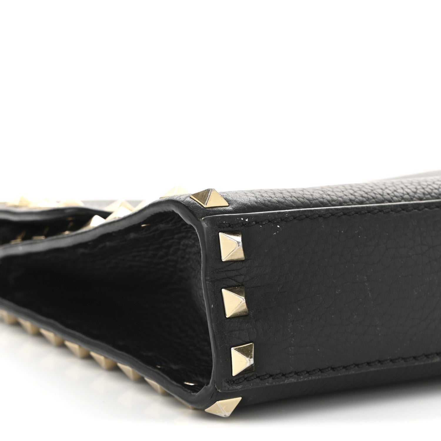 Valentino Garavani Pebbled Calfskin Medium Rockstud Flip Lock Crossbody Bag Black 8 of 10