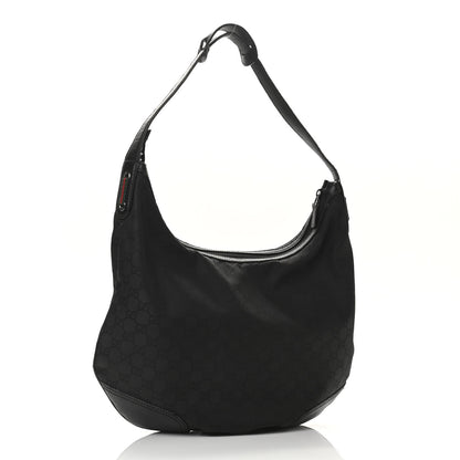 Gucci Nylon Monogram Large Princy Hobo Black 2 of 14