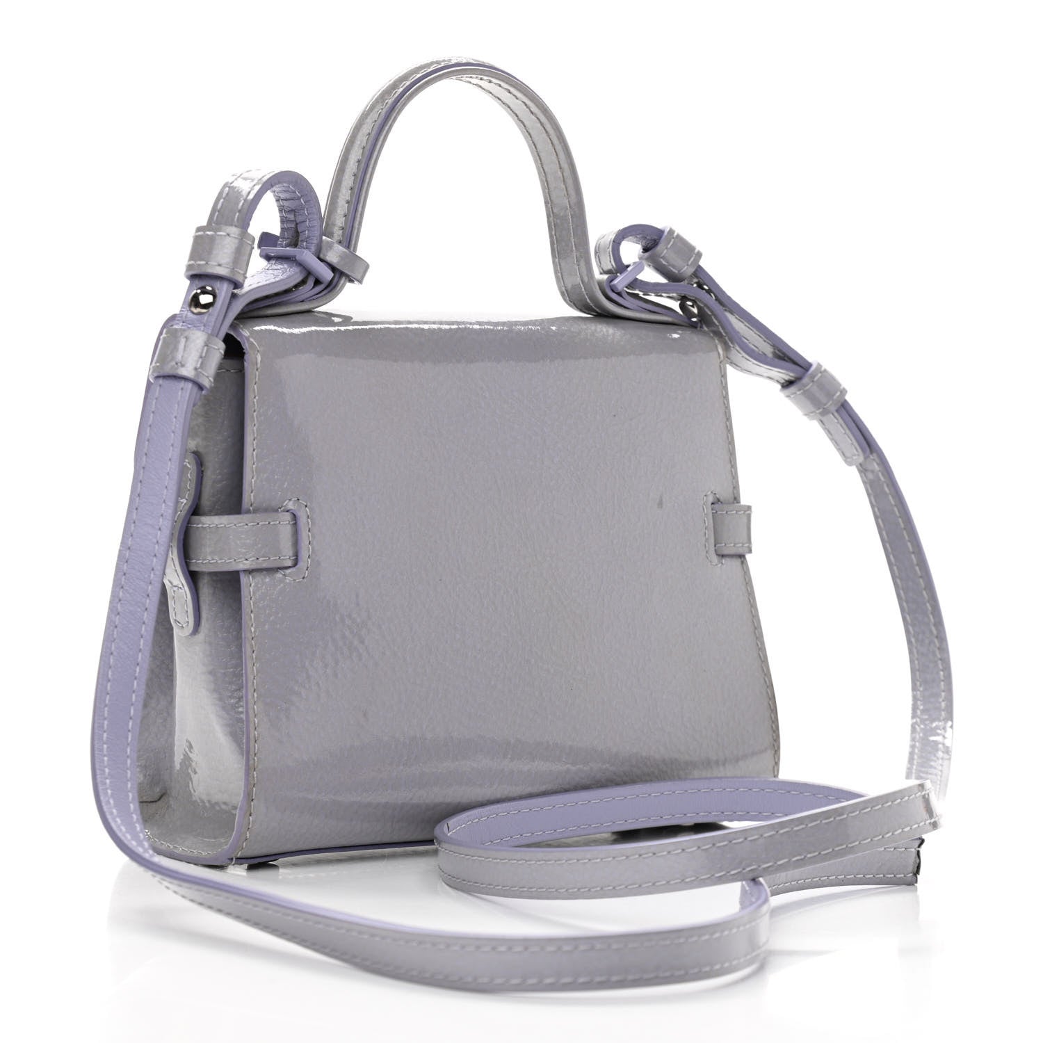 Delvaux Patent Calfskin Micro Tempete Satchel Lilas 3 of 14