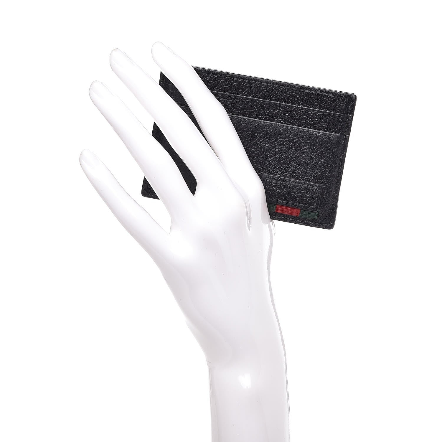 Gucci Calfskin Web Money Clip Black 2 of 10