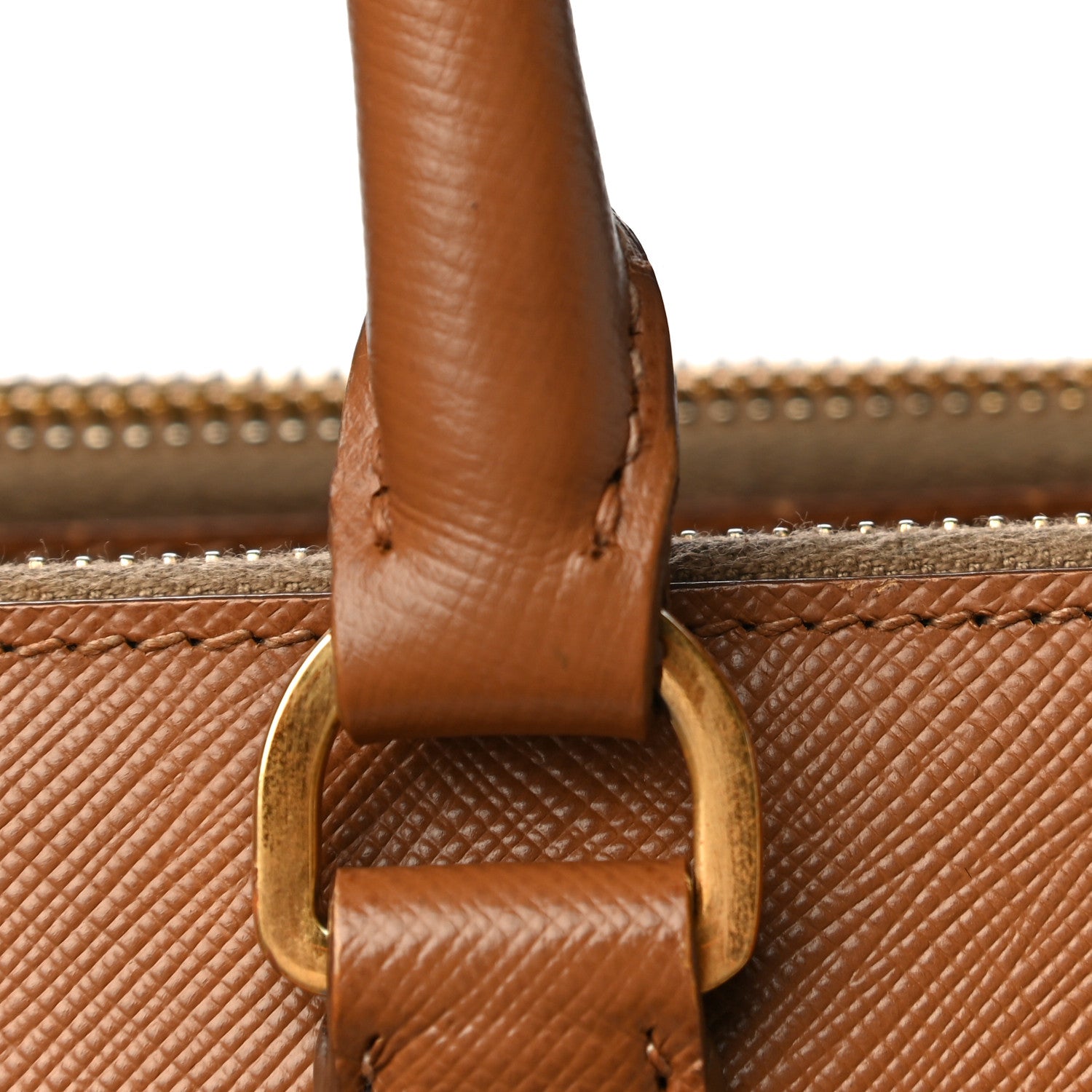 Prada Saffiano Medium Galleria Double Zip Tote Caramel 15 of 15