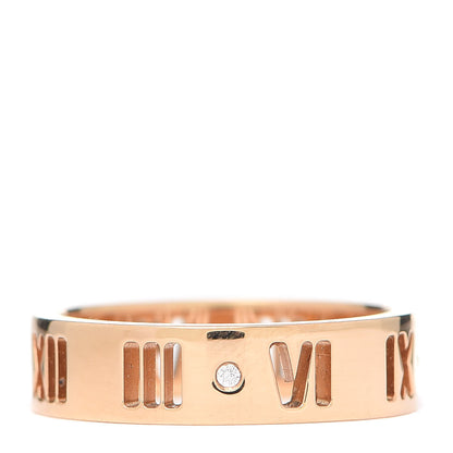 Tiffany 18K Rose Gold Diamond Wide Atlas Pierced Ring 51 5.75 3 of 5