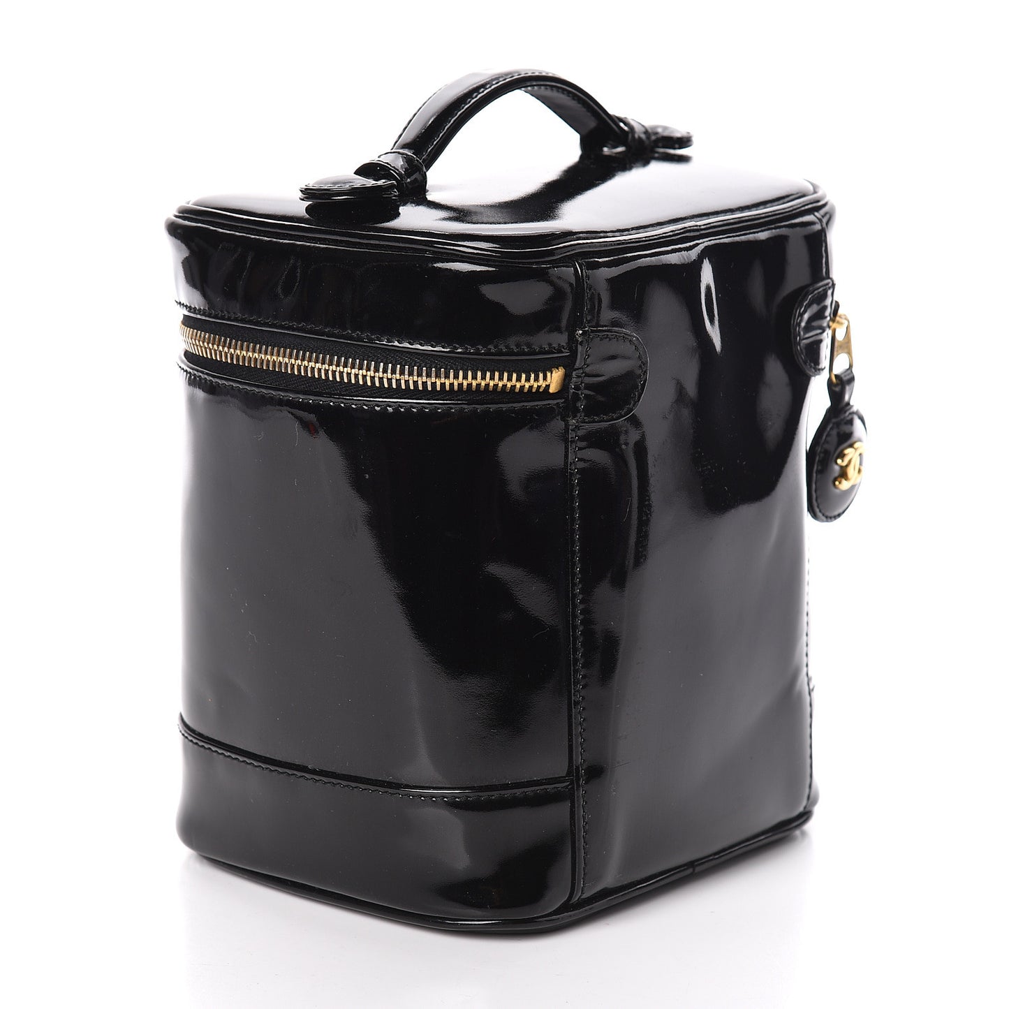 Patent Vanity Cosmetic Case Black