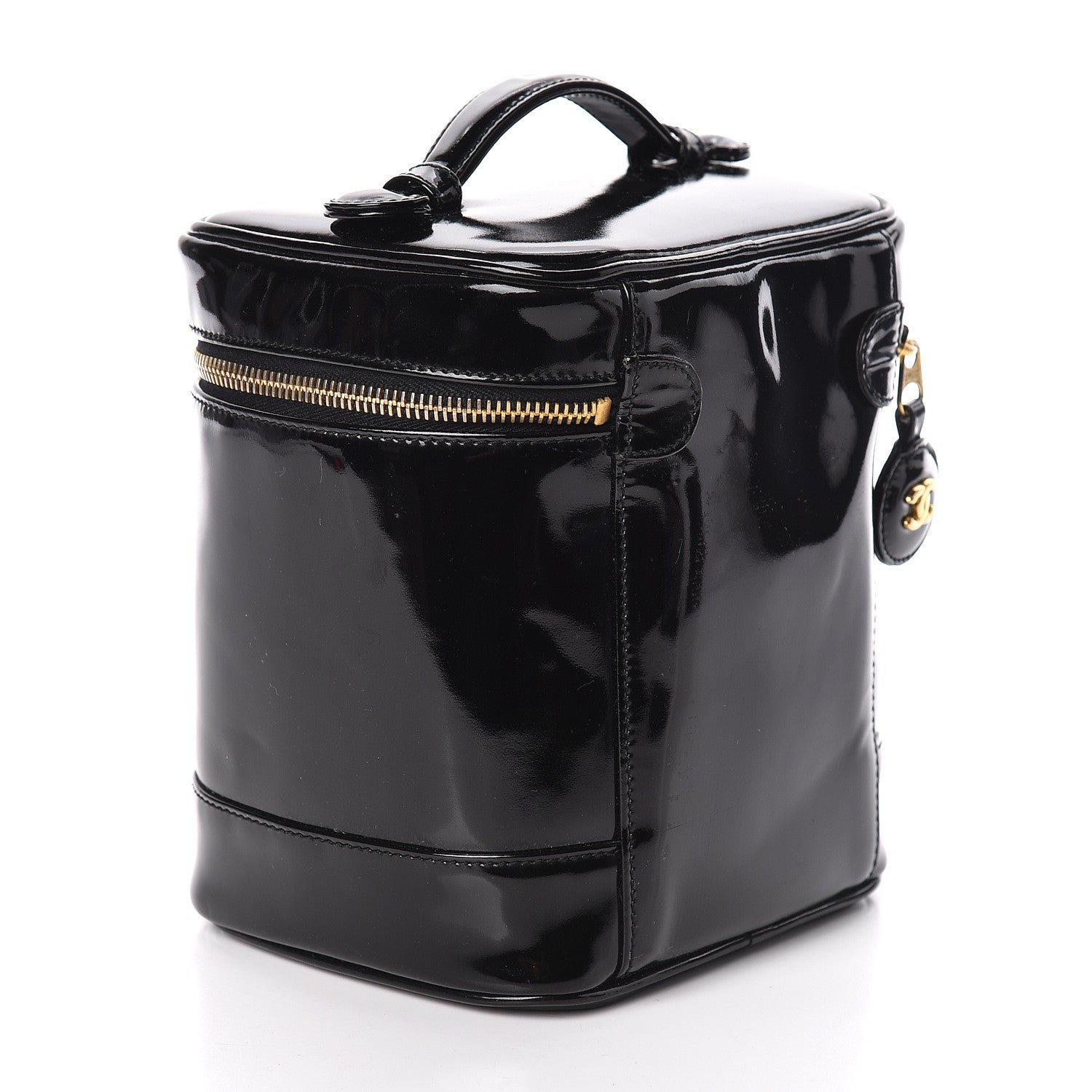 Chanel Patent Vanity Cosmetic Case Black 3 of 10