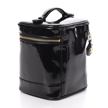 Chanel Patent Vanity Cosmetic Case Black 3 of 10