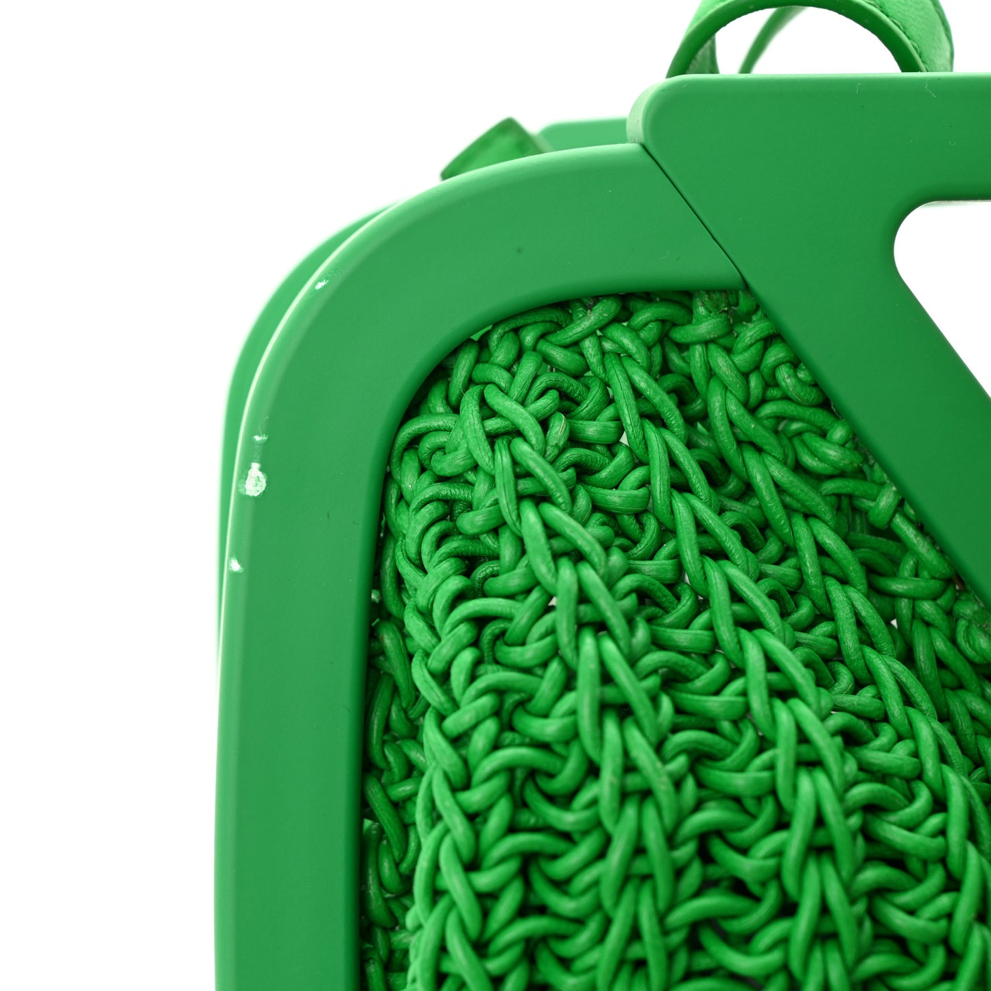 Calfskin Crochet Small The Point Triangle Bag Parakeet