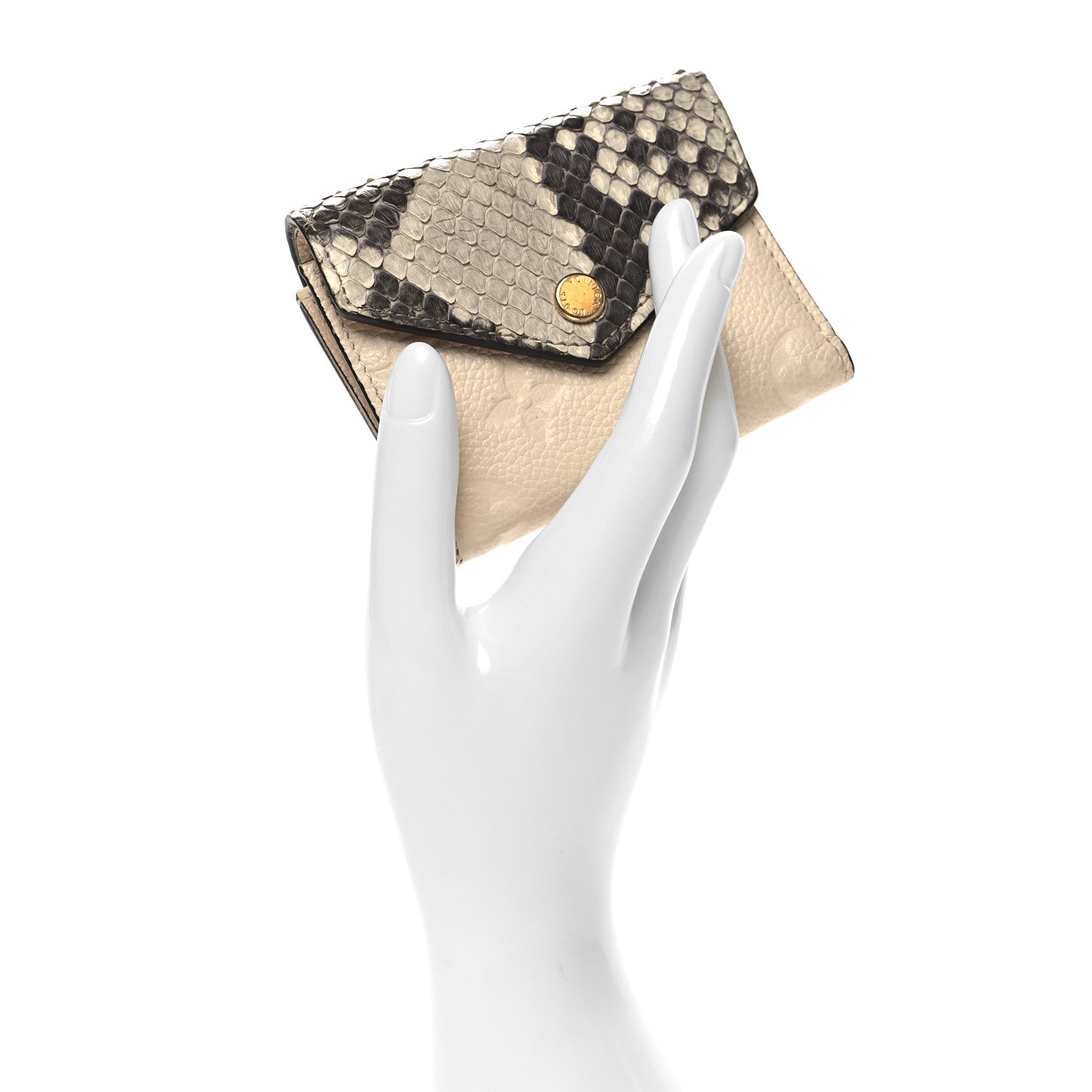 Louis Vuitton Snakeskin Empreinte Zoe Wallet Creme 2 of 10