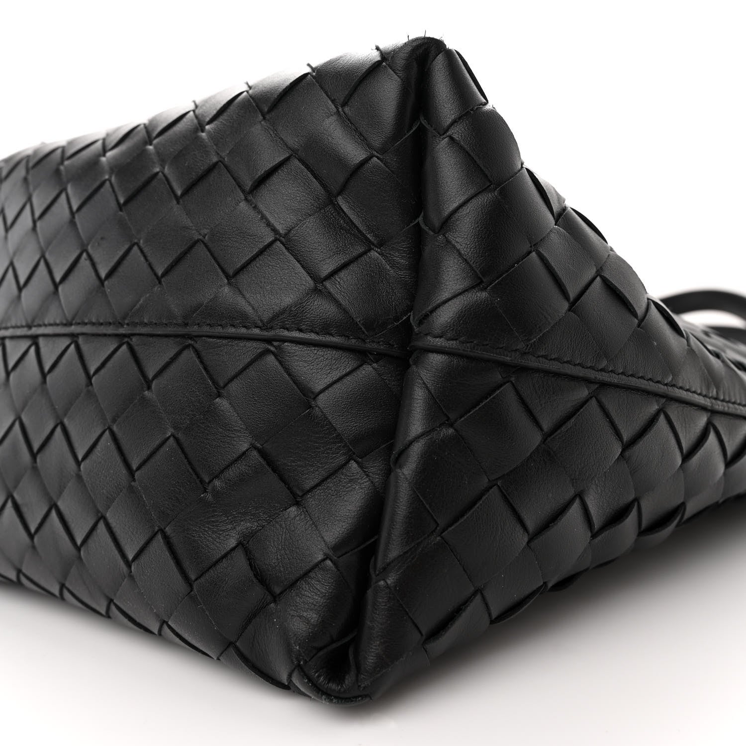 Bottega Veneta Calfskin Intrecciato Small Tote Bag Black 10 of 11