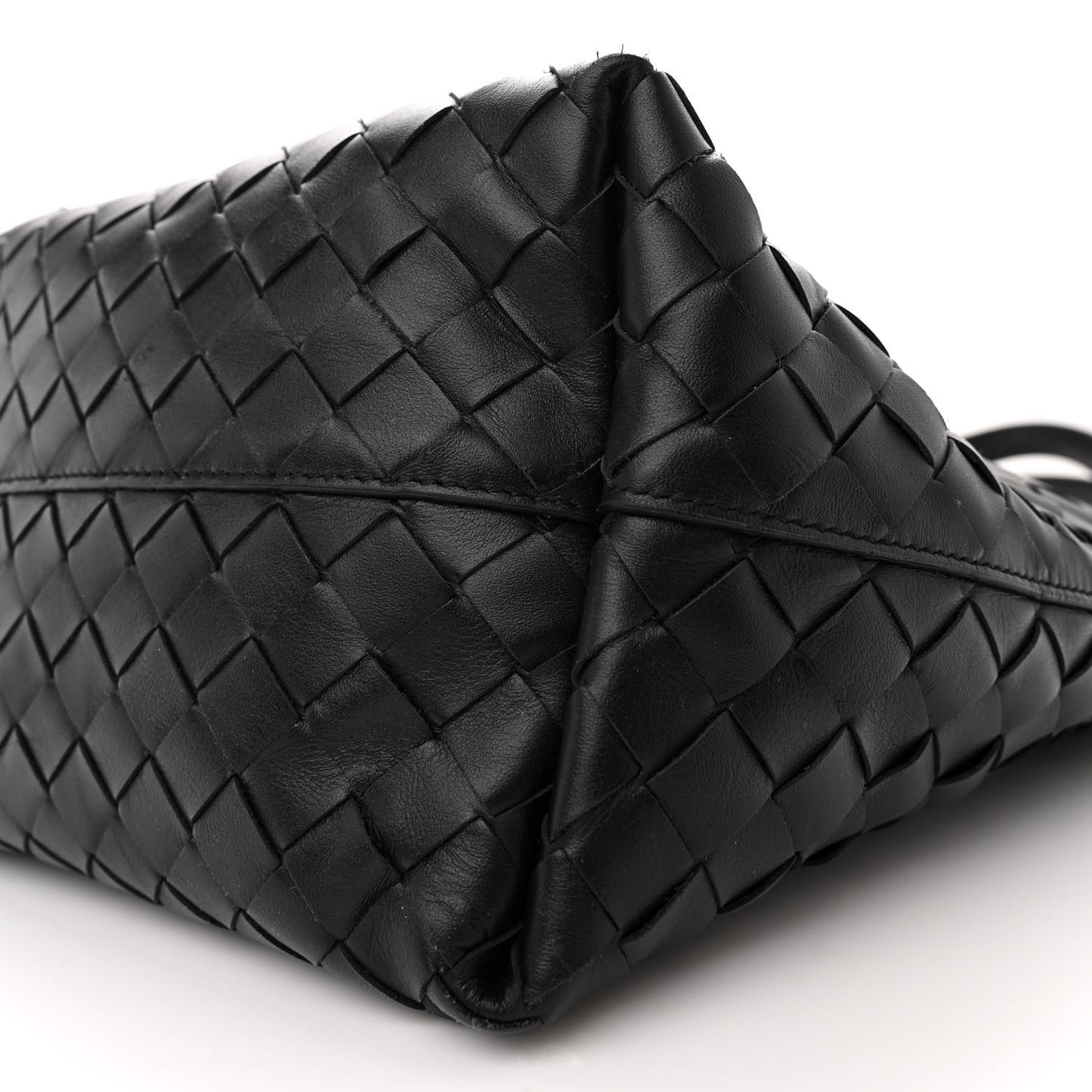Calfskin Intrecciato Small Tote Bag Black