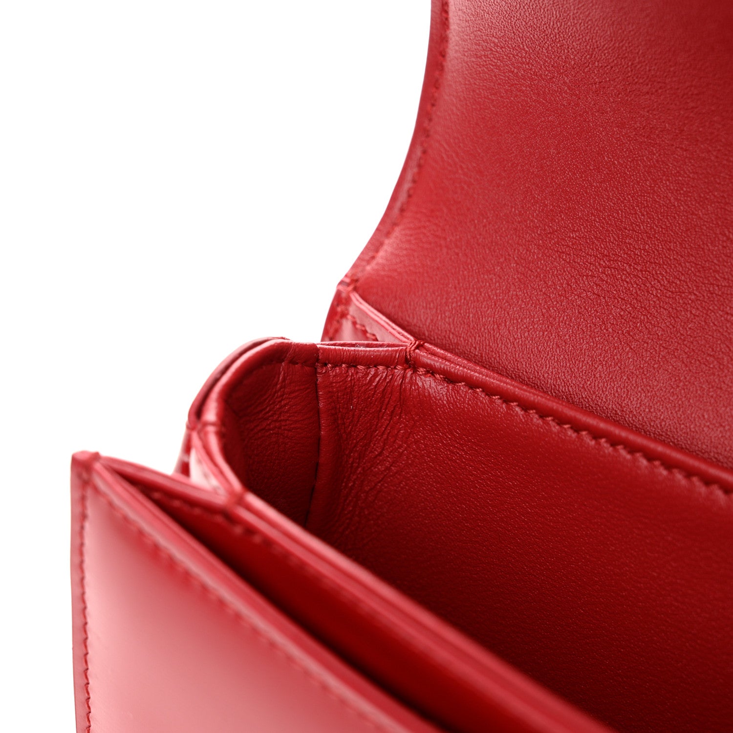 Celine Shiny Calfskin Triomphe Mini Besace Clea Red 13 of 15