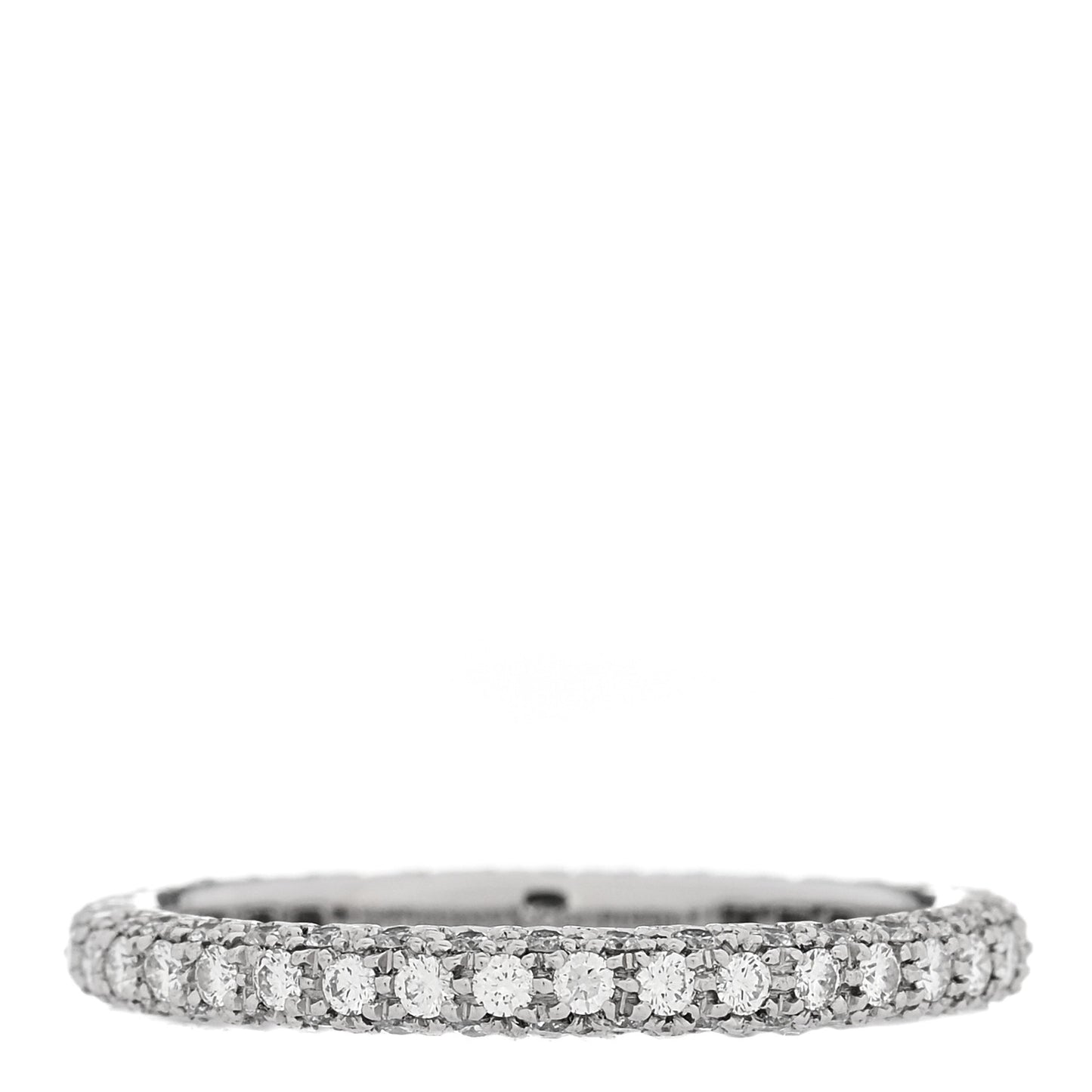 Platinum Diamond Etoile Eternity Pave Band Ring 50 5.5