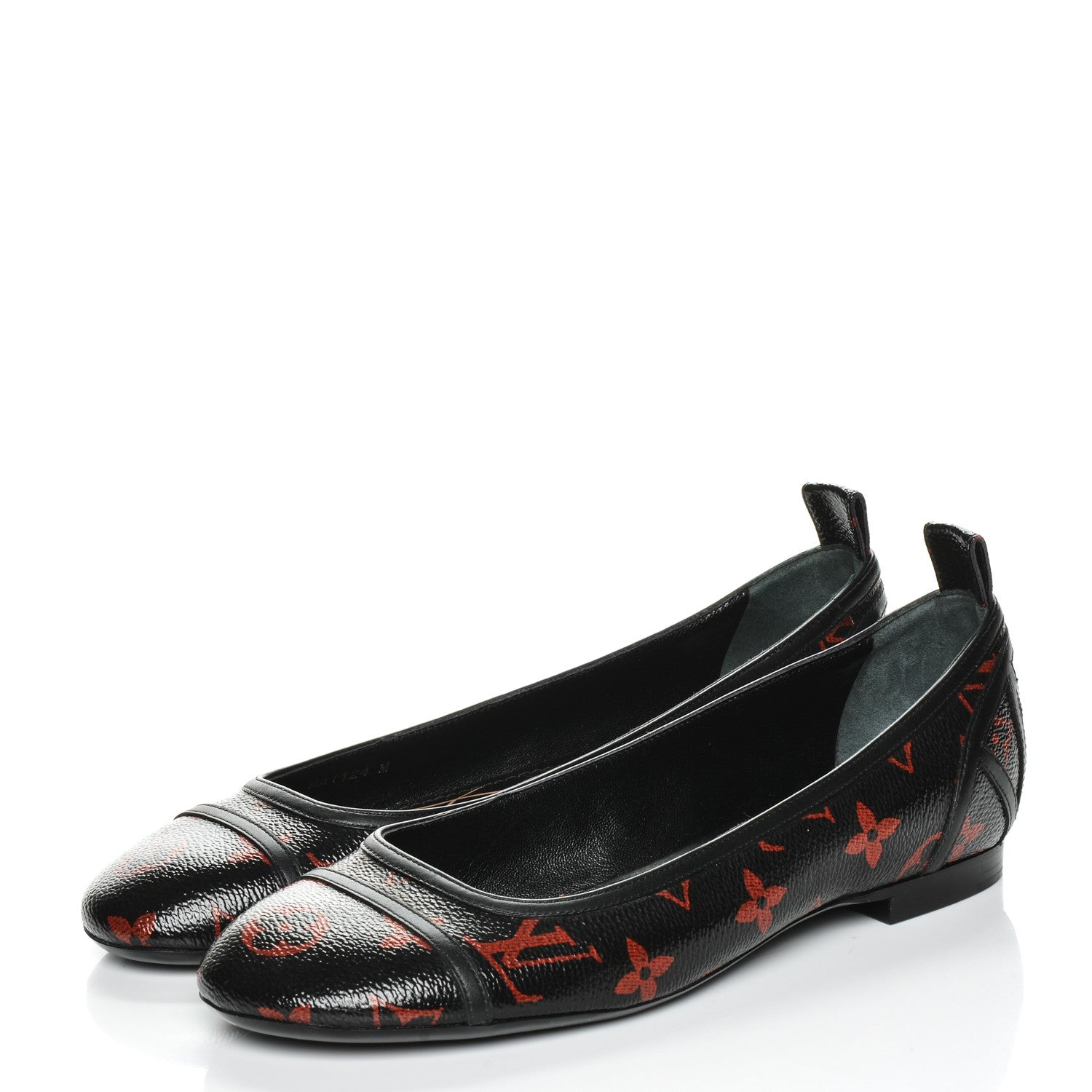 Louis Vuitton Monogram Infrarouge New Revival Ballerina Flats 36 Black 3 of 7