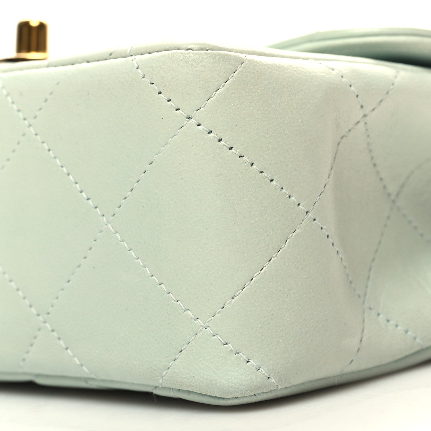 Chanel Lambskin Quilted Mini Square Flap Light Blue 11 of 13