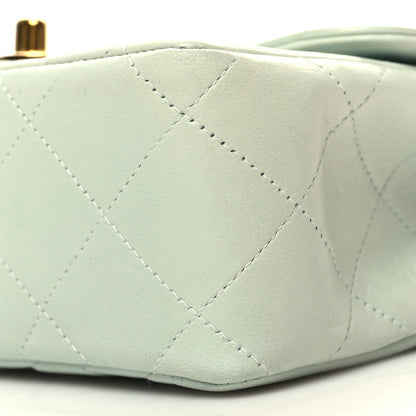 Chanel Lambskin Quilted Mini Square Flap Light Blue 11 of 13