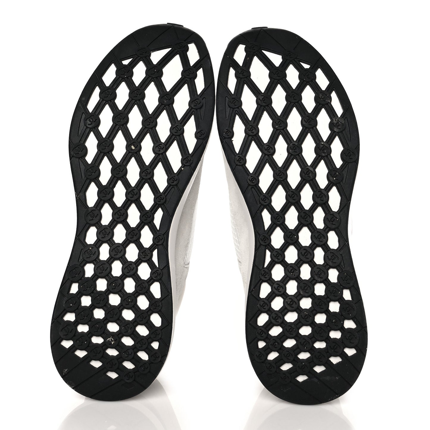 Calfskin Mesh Lycra Suede Womens Logo Sneakers 39 White