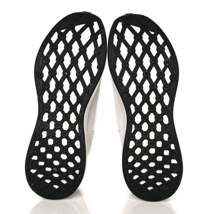 Chanel Calfskin Mesh Lycra Suede Womens Logo Sneakers 39 White 5 of 12