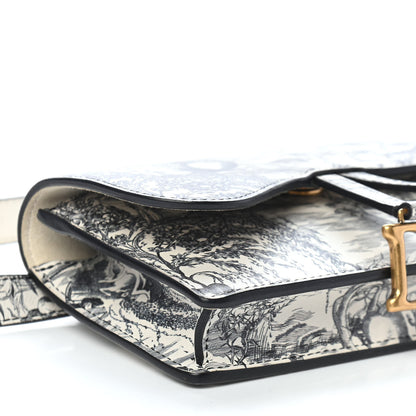 Christian Dior Calfskin Jardin Naturel Print Saddle Belt Bag Latte Multicolor 8 of 9