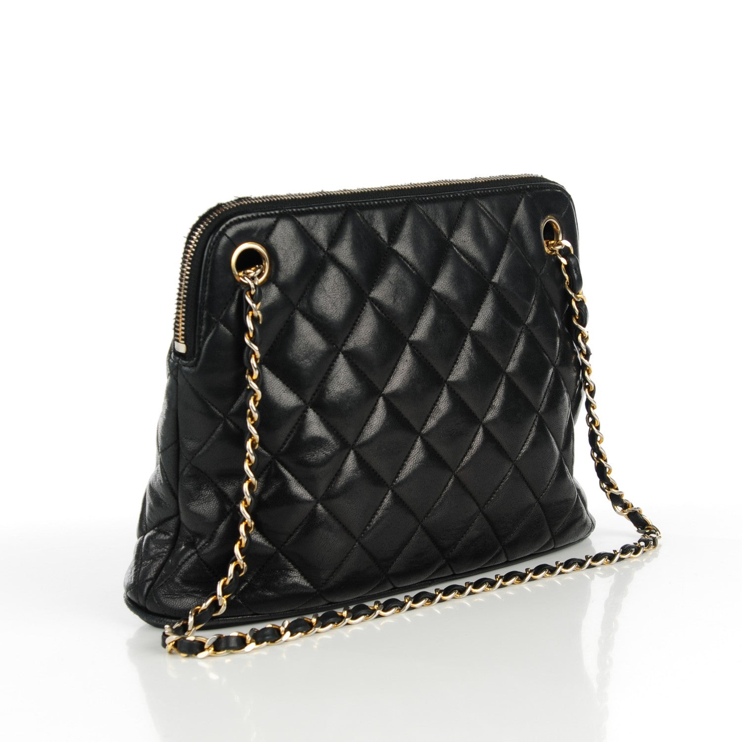 Chanel Lambskin Quilted Shoulder Bag Black 8 of 14