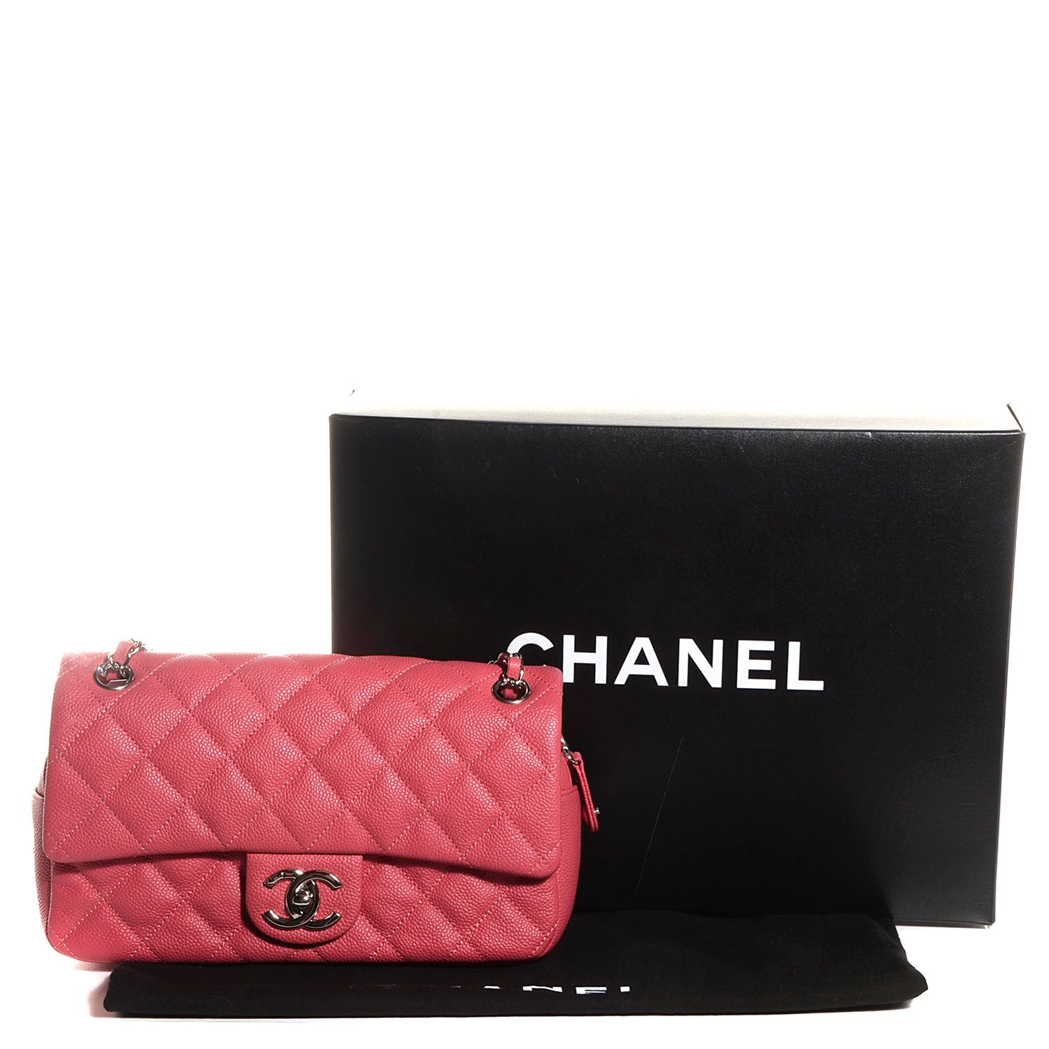 Chanel Caviar Quilted Medium Easy Flap Coral 5 of 9