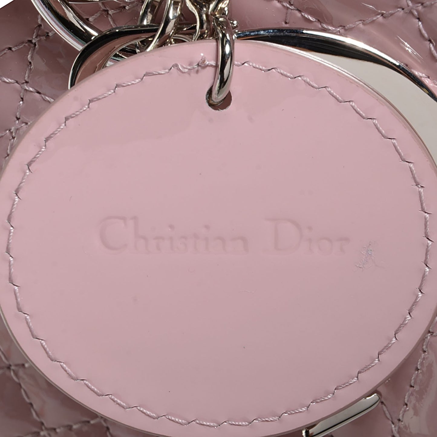 Lambskin Cannage Medium Lady Dior Rose Clair