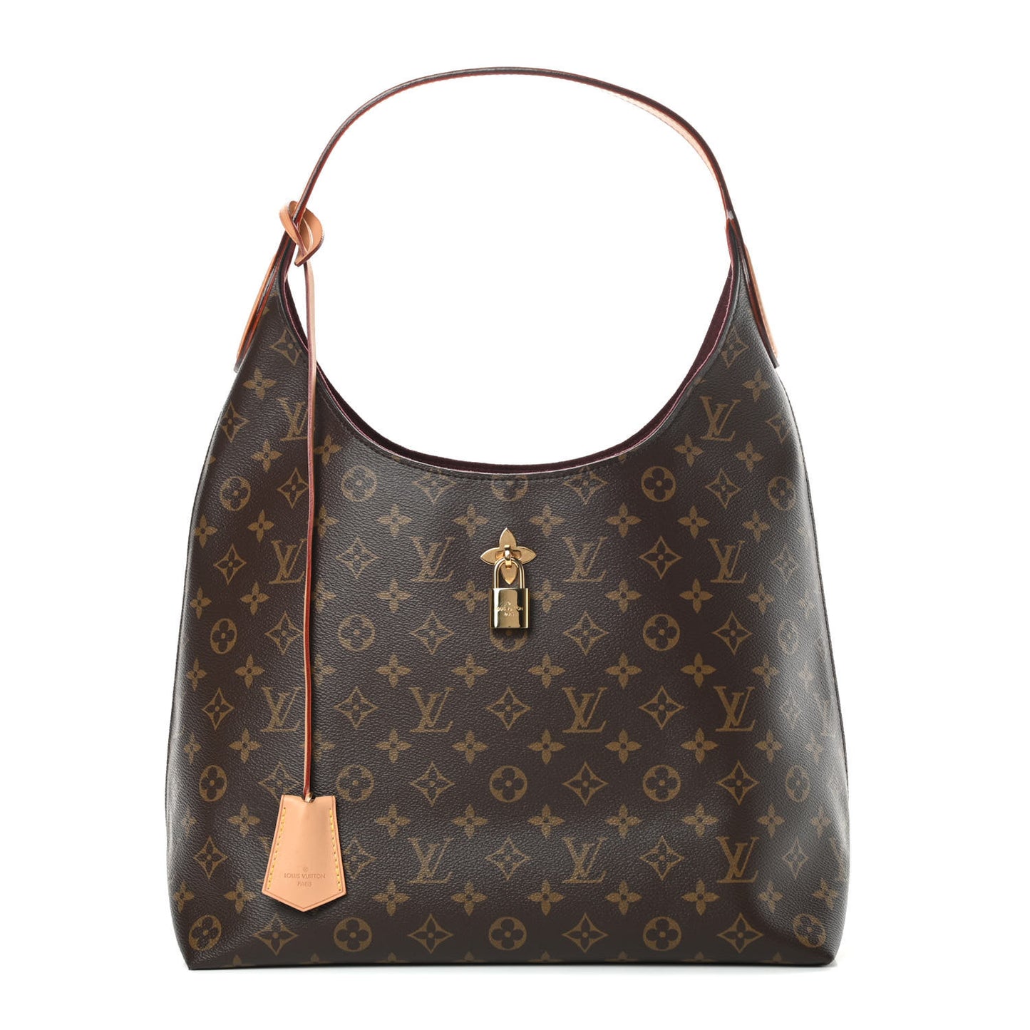 Monogram Flower Hobo Beige