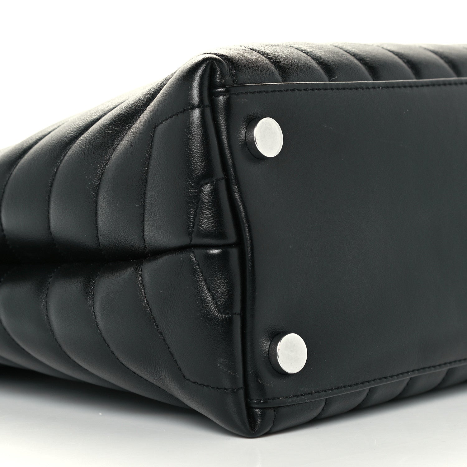 Saint Laurent Calfskin Y Quilted Monogram Large Loulou Shopper Black 11 of 12