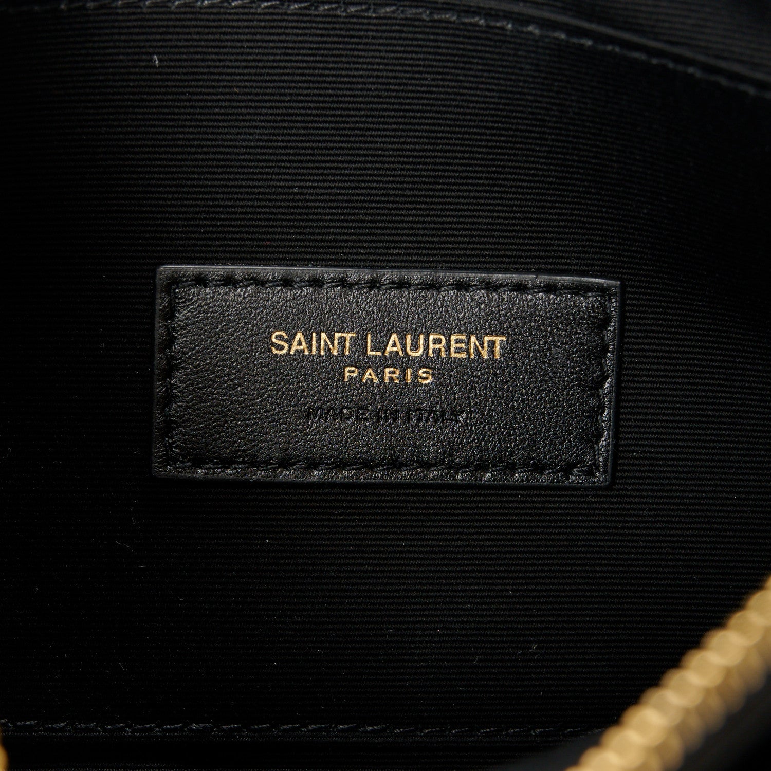 Saint Laurent Lambskin Chevron Monogram Large Bill Pouch Black 6 of 9